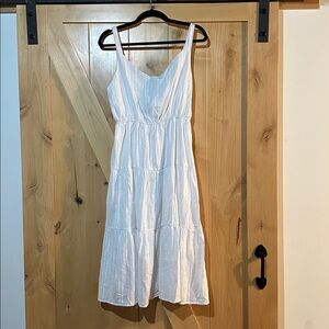 White Sleeveless Midi Dress